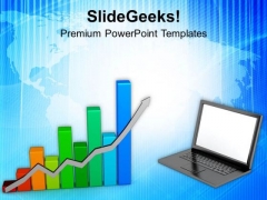 Laptop With Colorful Business Graph PowerPoint Templates Ppt Backgrounds For Slides 0713 Laptop With Colorful Business Graph PowerPoint Templates Ppt Backgrounds For Slides 0713