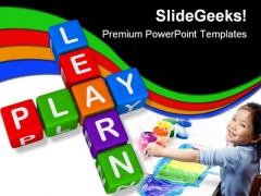 Learn Play Education PowerPoint Template 1010