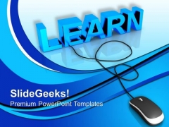 Learn With Computer Mouse Education PowerPoint Templates Ppt Backgrounds For Slides 0113 Learn With Computer Mouse Education PowerPoint Templates Ppt Backgrounds For Slides 0113