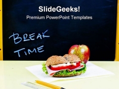Lunch Break Education PowerPoint Templates And PowerPoint Backgrounds 0611