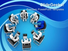 Maintain A Circle Of Skilled Peoples PowerPoint Templates Ppt Backgrounds For Slides 0613