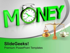 Make A Balance In Money And Time PowerPoint Templates Ppt Backgrounds For Slides 0413 Make A Balance In Money And Time PowerPoint Templates Ppt Backgrounds For Slides 0413