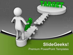 Make A Bridge For Achieving Target PowerPoint Templates Ppt Backgrounds For Slides 0713 Make A Bridge For Achieving Target PowerPoint Templates Ppt Backgrounds For Slides 0713