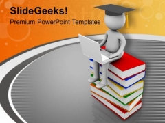 Make Base Of Books To Use Technology PowerPoint Templates Ppt Backgrounds For Slides 0813