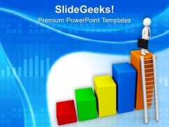Man Standing On Top Bar PowerPoint Templates Ppt Backgrounds For Slides 0713 Man Standing On Top Bar PowerPoint Templates Ppt Backgrounds For Slides 0713