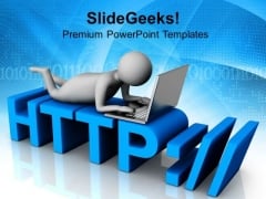Man Working On Laptop Internet Theme PowerPoint Templates Ppt Backgrounds For Slides 0813 Man Working On Laptop Internet Theme PowerPoint Templates Ppt Backgrounds For Slides 0813