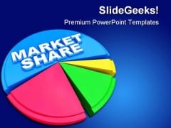 Market Share Marketing PowerPoint Backgrounds And Templates 0111