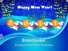 New Year Rabbits 2011 Future PowerPoint Themes And PowerPoint Slides 0411 New Year Rabbits 2011 Future PowerPoint Themes And PowerPoint Slides 0411