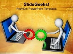 Online Teamwork Concept PowerPoint Templates Ppt Backgrounds For Slides 0813 Online Teamwork Concept PowerPoint Templates Ppt Backgrounds For Slides 0813
