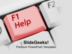 Open Help Press F1 Keyboard PowerPoint Templates Ppt Backgrounds For Slides 1212