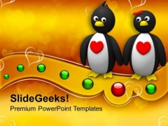 Penguin Couple Holding Hands Animal PowerPoint Templates Ppt Backgrounds For Slides 0213 Penguin Couple Holding Hands Animal PowerPoint Templates Ppt Backgrounds For Slides 0213