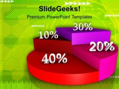 Percentage Pie Chart Growth Future PowerPoint Templates Ppt Backgrounds For Slides 0313