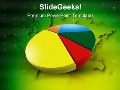 Pie Chart Business People PowerPoint Template 0810
