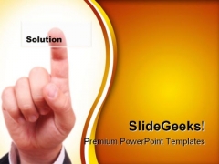 Pointing Solution Business PowerPoint Templates And PowerPoint Backgrounds 0711