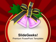 Purple Jingle Bells With Grey Bow PowerPoint Templates Ppt Backgrounds For Slides 1212 Purple Jingle Bells With Grey Bow PowerPoint Templates Ppt Backgrounds For Slides 1212