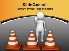 Put Right Safety Tracks For Traffic Diversion PowerPoint Templates Ppt Backgrounds For Slides 0713