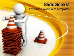 Put Safety On Road Construction PowerPoint Templates Ppt Backgrounds For Slides 0713 Put Safety On Road Construction PowerPoint Templates Ppt Backgrounds For Slides 0713