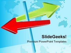 Red And Green Arrow Travel PowerPoint Themes And PowerPoint Slides 0411