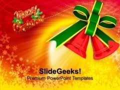 christmas bell powerpoint templates slides and graphics