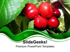 Red Cherry With Green Abstract Background PowerPoint Templates Ppt Backgrounds For Slides 0613 Red Cherry With Green Abstract Background PowerPoint Templates Ppt Backgrounds For Slides 0613