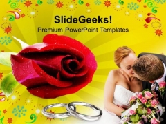 Red Rose With Wedding Rings PowerPoint Templates Ppt Backgrounds For Slides 0613 Red Rose With Wedding Rings PowerPoint Templates Ppt Backgrounds For Slides 0613