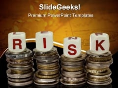 Risk Money Finance PowerPoint Template 0610