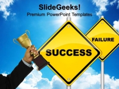 Road Sign Success PowerPoint Templates And PowerPoint Themes 0612 Road Sign Success PowerPoint Templates And PowerPoint Themes 0612
