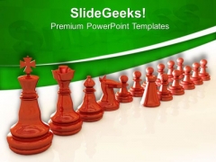 Row Of Chess Pieces PowerPoint Templates Ppt Backgrounds For Slides 0813 Row Of Chess Pieces PowerPoint Templates Ppt Backgrounds For Slides 0813