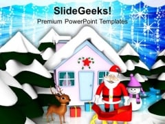 Santa Claus And Sleigh Christmas Theme PowerPoint Templates Ppt Backgrounds For Slides 1212 Santa Claus And Sleigh Christmas Theme PowerPoint Templates Ppt Backgrounds For Slides 1212