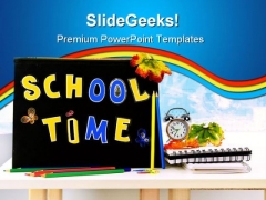 School Time Education PowerPoint Template 1110
