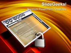 Secure Internet Browser Computer PowerPoint Templates And PowerPoint Backgrounds 0811