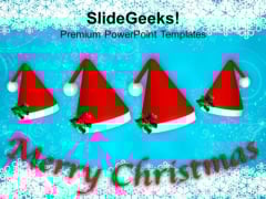 Set Of Red Santa Hats Celebrating Christmas PowerPoint Templates Ppt Backgrounds For Slides 1112 Set Of Red Santa Hats Celebrating Christmas PowerPoint Templates Ppt Backgrounds For Slides 1112