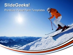 Skier In Mountain Holidays PowerPoint Templates And PowerPoint Backgrounds 0611 Skier In Mountain Holidays PowerPoint Templates And PowerPoint Backgrounds 0611