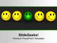 Smiley Team With Leader Leadership PowerPoint Templates And PowerPoint Themes 1112 Smiley Team With Leader Leadership PowerPoint Templates And PowerPoint Themes 1112
