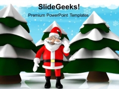 Snow Christmas Tree With Santa Holidays PowerPoint Templates Ppt Backgrounds For Slides 1212 Snow Christmas Tree With Santa Holidays PowerPoint Templates Ppt Backgrounds For Slides 1212