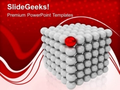 Sphere Cubes Leadership Concept PowerPoint Templates Ppt Backgrounds For Slides 0213