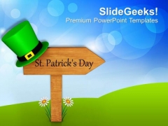 St Patricks Day Just Ahead Road Sign PowerPoint Templates Ppt Backgrounds For Slides 0213 St Patricks Day Just Ahead Road Sign PowerPoint Templates Ppt Backgrounds For Slides 0213
