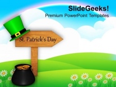 St Patricks Day Signpost Festival PowerPoint Templates Ppt Backgrounds For Slides 0213 St Patricks Day Signpost Festival PowerPoint Templates Ppt Backgrounds For Slides 0213