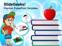 Stack Of Books And Red Apple Education PowerPoint Templates And PowerPoint Themes 0712 Stack Of Books And Red Apple Education PowerPoint Templates And PowerPoint Themes 0712