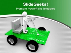 Steering And Wheels On Credit Card PowerPoint Templates Ppt Backgrounds For Slides 0713 Steering And Wheels On Credit Card PowerPoint Templates Ppt Backgrounds For Slides 0713