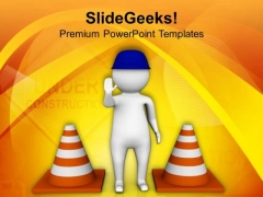 Stop Road Under Construction PowerPoint Templates Ppt Backgrounds For Slides 0713 Stop Road Under Construction PowerPoint Templates Ppt Backgrounds For Slides 0713