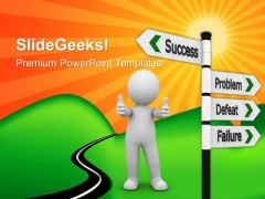 Success Defeat Signpost Business PowerPoint Templates And PowerPoint Themes 0612 Success Defeat Signpost Business PowerPoint Templates And PowerPoint Themes 0612