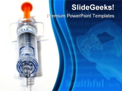 Syringe Medical PowerPoint Template 0610 Syringe Medical PowerPoint Template 0610