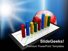 Tablet With Bar Graph Global Business PowerPoint Templates And PowerPoint Themes 1112 Tablet With Bar Graph Global Business PowerPoint Templates And PowerPoint Themes 1112