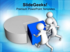 Team Efforts To Complete The Task Pie Chart PowerPoint Templates Ppt Backgrounds For Slides 0813