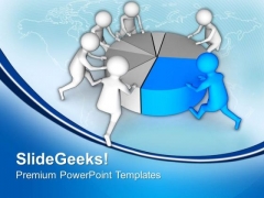 Teamwork To Make A Pie Chart PowerPoint Templates Ppt Backgrounds For Slides 0713 Teamwork To Make A Pie Chart PowerPoint Templates Ppt Backgrounds For Slides 0713