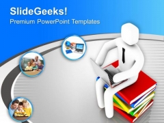 Think About The Online Education PowerPoint Templates Ppt Backgrounds For Slides 0613 Think About The Online Education PowerPoint Templates Ppt Backgrounds For Slides 0613