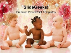 Three Babies Family PowerPoint Templates And PowerPoint Backgrounds 0511 Three Babies Family PowerPoint Templates And PowerPoint Backgrounds 0511