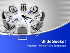 Time Bound Meeting With Sales Team PowerPoint Templates Ppt Backgrounds For Slides 0713