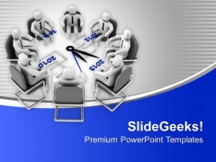 Time Bound Meeting With Sales Team PowerPoint Templates Ppt Backgrounds For Slides 0713 Time Bound Meeting With Sales Team PowerPoint Templates Ppt Backgrounds For Slides 0713